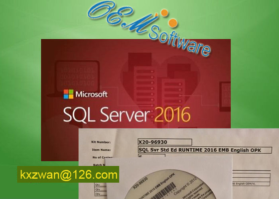 Originele van de de Server 2016 Standardopk Norm ED van Microsoft Sql Runtime 2016 Emb